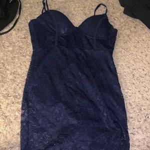 Lacy blue homecoming dress